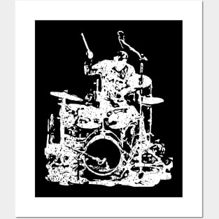 Drummer In Action Posters and Art